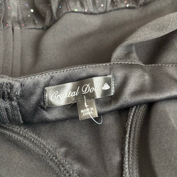 Cocktail evening DATE NIGHT dress by Crystal Doll layer glitter sequin tulle M - Picture 6 of 16